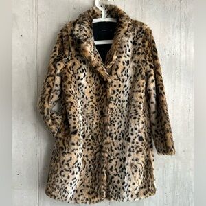 Talula faux cheetah/leopard print fur coat